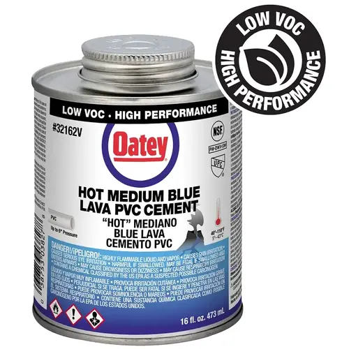 Medium-Bodied Fast Set Cement, 16 oz Can, Liquid, Blue