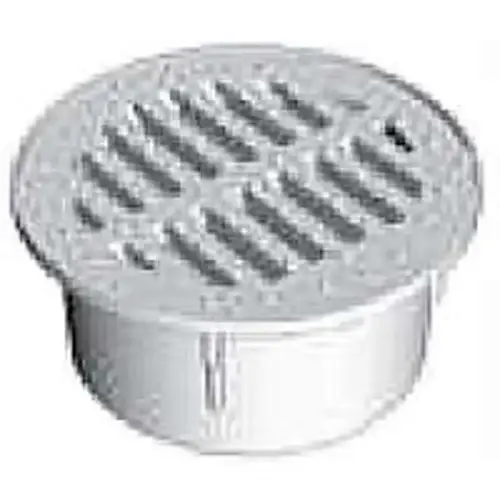 NDS 16 3" Green Plastic Round Grate, Connects To 3" Drain Pipes And Fittings