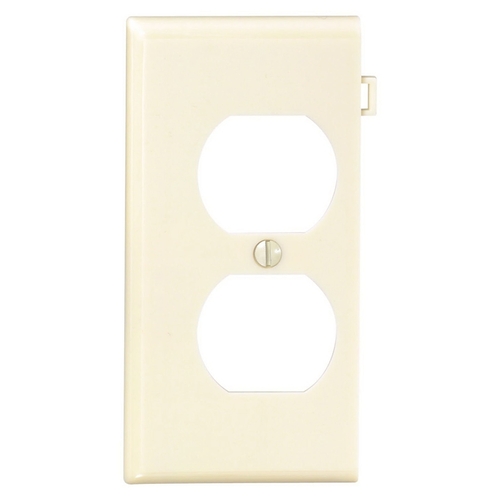 Wall Plate White 1 gang Thermoplastic Nylon Duplex Outlet White