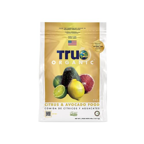 TRUE ORGANIC PRODUCTS, INC R0014 Citrus and Avocado Food, 4 lb Bag, Granular, 4-5-4 N-P-K Ratio