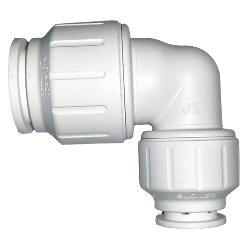 Speedfit PEI212820P Reducing Pipe Elbow, 3/4 x 1/2 in, Plastic, White, 160 psi Pressure