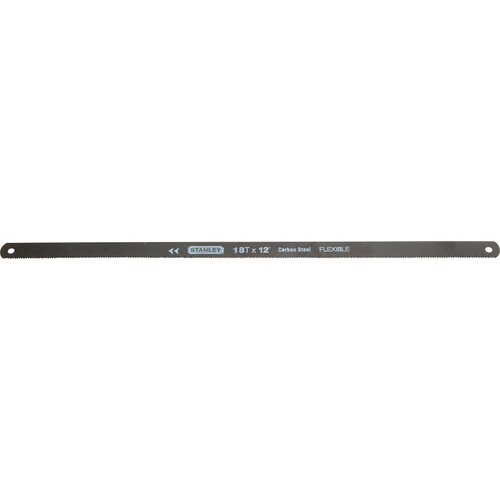 Stanley 15-928W Hacksaw Blade, 1/2 in W, 12 in L, 18 TPI, HCS Cutting Edge Coated