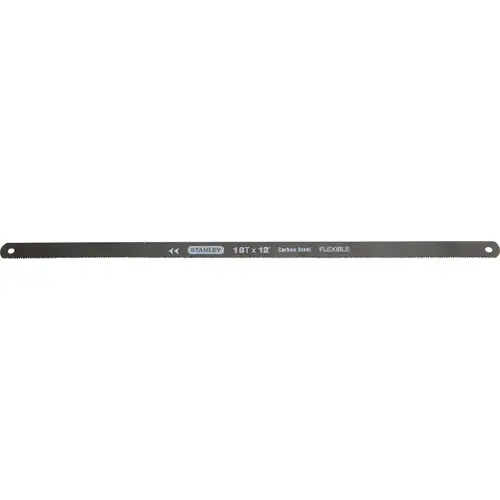 Hacksaw Blade, 1/2 in W, 12 in L, 18 TPI, HCS Cutting Edge Coated