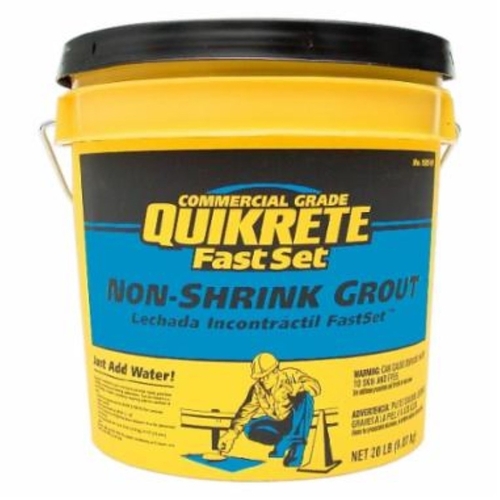 Quikrete 158520 FastSet Series Grout, Gray, Granular Solid, 20 lb Pail