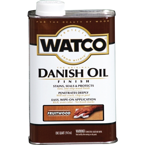 Rust-Oleum 65441 Danish Oil Wood Finish, Fruitwood, 1-Qt.