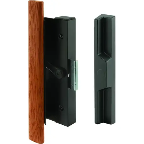 C 1126 Handle Set, Aluminum/Wood, Wood, 7/8 to 1-1/4 in Thick Door