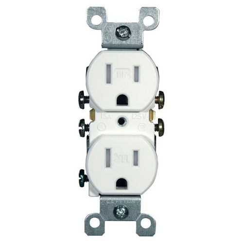 15 Amp Tamper-Resistant Duplex Outlet, White - pack of 10