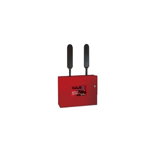 Commercial Fire Alarm Communicator, StarLink Fire Max 2 Series, Dual Path Cellular/IP (Verizon & AT&T, 5G LTE-M Network), Locking Metal Enclosure, Red