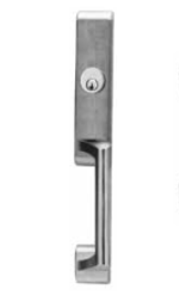 Falcon 718NL-C SP313 RHR Nightlatch Pull Trim, Narrow Escutcheon Delta, Less Cylinder, Requires 1-1/4 Mortise Cylinder with Straight Cam, 24 Series CRV Only, RHR Right Hand Reverse, Handing is Field Reversible, SP313/695 Dark Bronze Painted