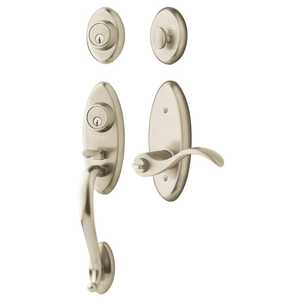 Landon Two Point Right Hand Single Cylinder Tubular Handleset Satin Nickel Finish