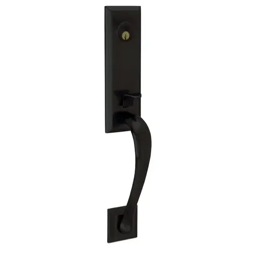 Cody 3/4 Escutcheon Single Cylinder Right Hand Entry Mortise Trim Satin Black Finish