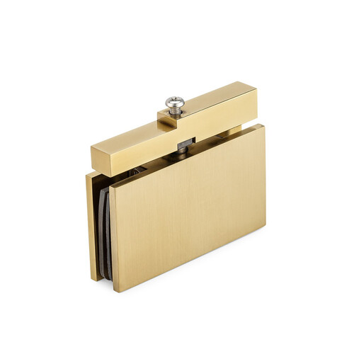 Taiga Standard Duty Pivot Hinge with Standard Header Bracket - Brushed Brass PVD