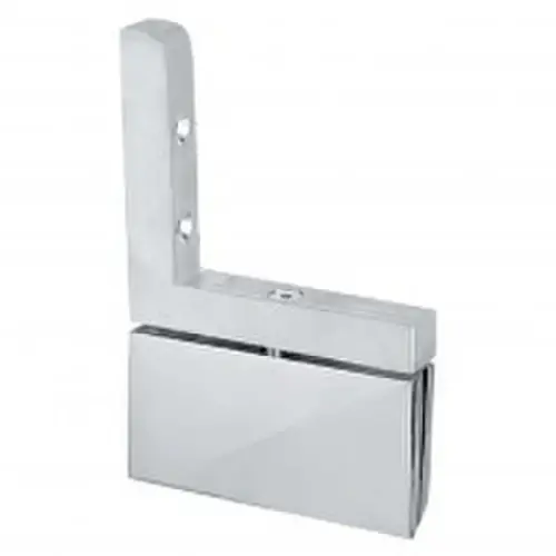 Taiga Standard Duty Pivot Hinge with Vertical Wall Bracket & 5 degree Offset (RH) - Polished Chrome