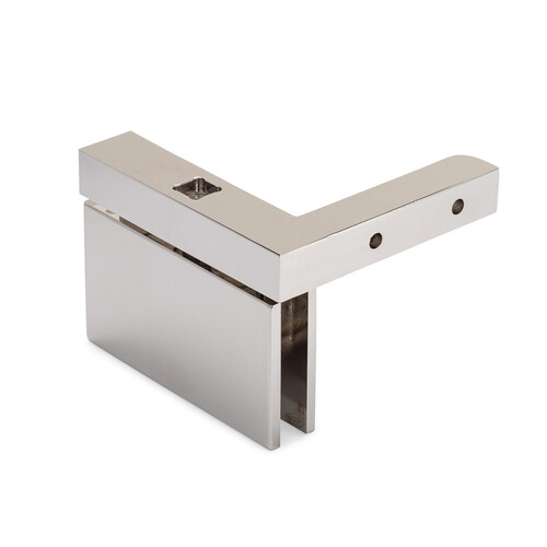 Taiga Standard Duty Pivot Hinge with Horizontal Wall Bracket - Polished Nickel