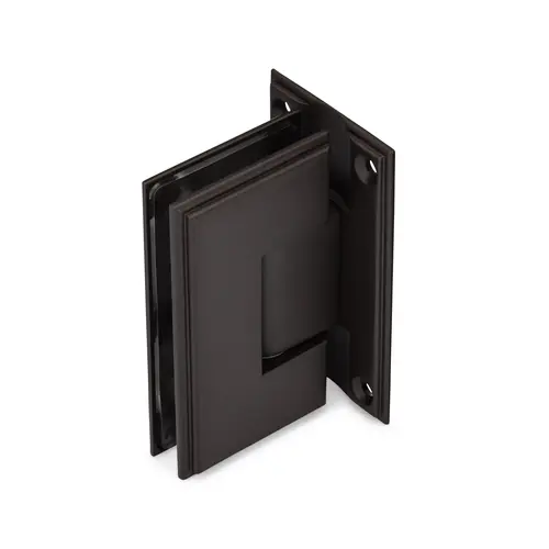 Symphony Heavy Duty 90 degree Wall-Glass Hinge - Oil Rubbed Bronze Medium