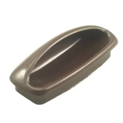 Plastic recessed pull Brown