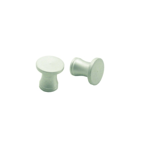 Pair of aluminum knobs Satin Clear Anodized