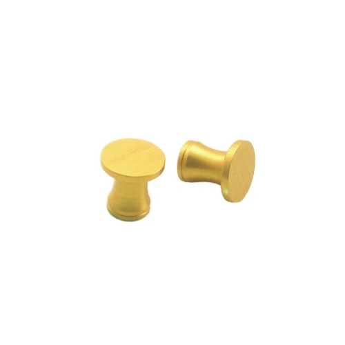 Pair of aluminum knobs Brass