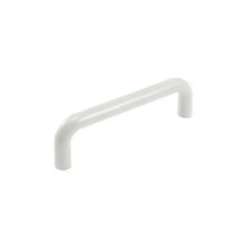 96mm plastic pull polybagged w/screws White