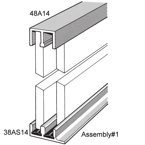 Epco 1-A-5 1/4" Aluminum track assembly