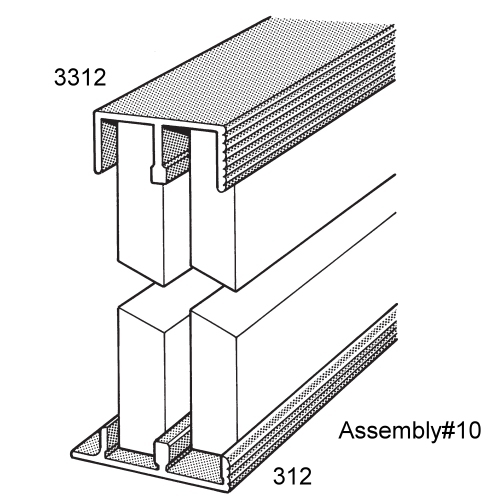 Epco 10-A-4 1/2" Aluminum track assembly