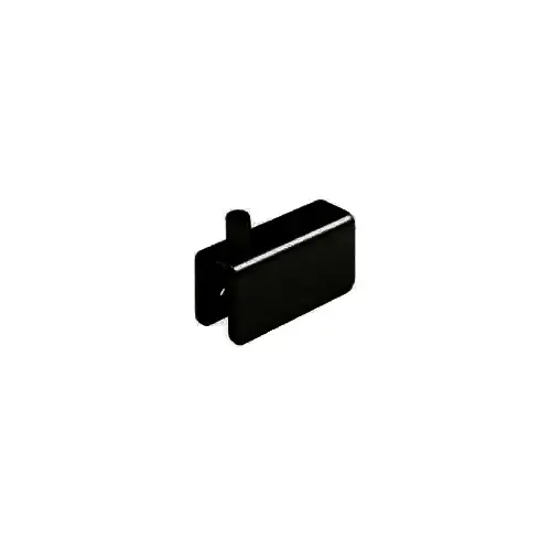 517-BL Glass Door Hinge - Deep Channel - Black