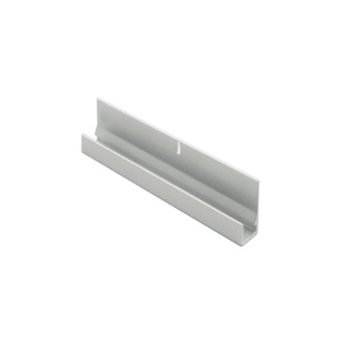 Bottom J-Channel w/screw edge, Aluminum Satin Clear Anodized - 144" Length