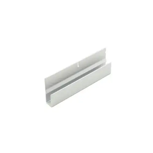 Top J-Channel w/screw edge, Aluminum Satin Clear Anodized - 144" Length