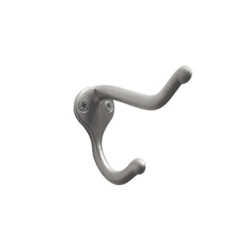 Coat & hat hook polybagged w/screws Brushed Nickel