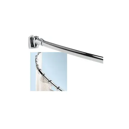 Curved Shower Rod Kit - SH-960 - 60" Length Stainless Steel