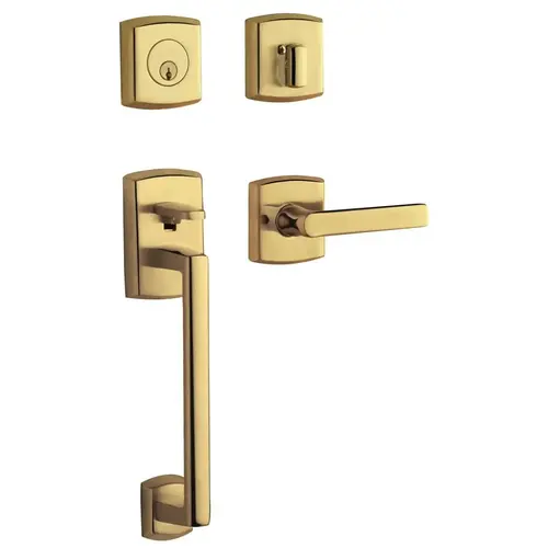 Soho Sectional Right Hand Single Cylinder Tubular Handleset Unlacquered Brass Finish