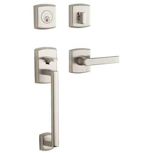 Soho Sectional Left Hand Single Cylinder Tubular Handleset Lifetime Satin Nickel Finish