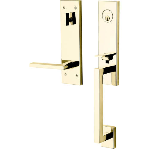 Minneapolis 3/4 Right Hand Single Cylinder Entry Tubular Handleset with 5162 Lever Unlacquered Brass Finish