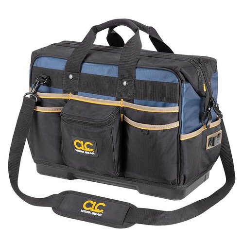 CLC PB1553 TOOL WORKS Molded-Base Contractor's Closed Top Tool Bag, 19 in W, 9 in D, 16 in H, 29-Pocket, Polyester