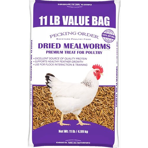 Pecking Order 9168-2 00 Dried Mealworms, 11 lb