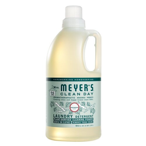 Mrs. Meyer's 11648 Clean Day Laundry Detergent, 64 fl-oz Bottle, Liquid, Birchwood