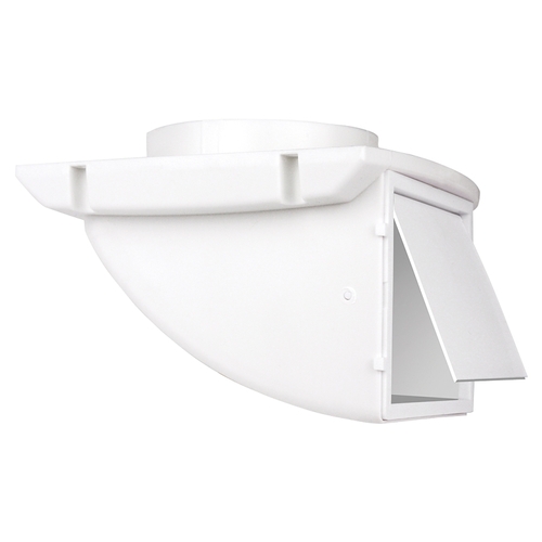 National Brand Alternative SDV4WXZW Dryer Vent Cap, 4 in Duct, Plastic, White