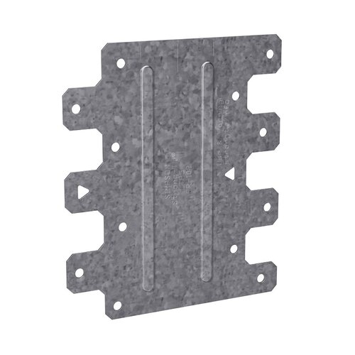 LTP Lateral Tie Plate, 4-1/2 in W, 5-1/8 in H, Steel, Galvanized/Zinc
