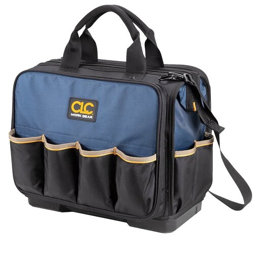TOOL WORKS Molded-Base Technician's Tool Bag, 17 in W, 10 in D, 15 in H, 54-Pocket, Polyester