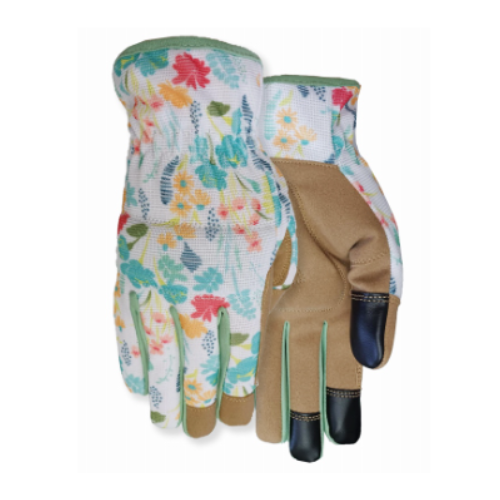 Garden Gloves, Synthetic Palm, Women's M