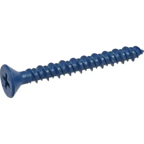 Concrete Screw Anchor Tapper 1/4" D Steel Flat Head