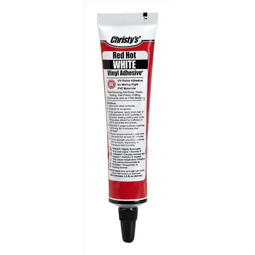 Adhesive and Sealant Red Hot White For PVC/Vinyl 1.5 oz White