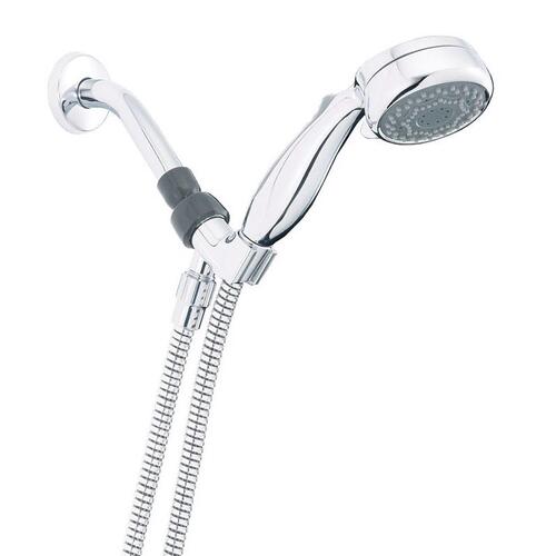 Hand Shower, 1/2 in Connection, 1.75 gpm, 7-Spray Function, Chrome, 60 in L Hose