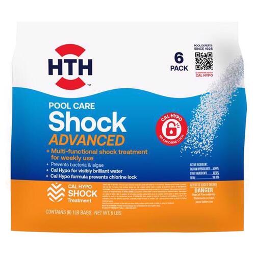 Super Shock 52023 Pool Treatment, Solid, Chlorine-Like, 6 lb White - pack of 6