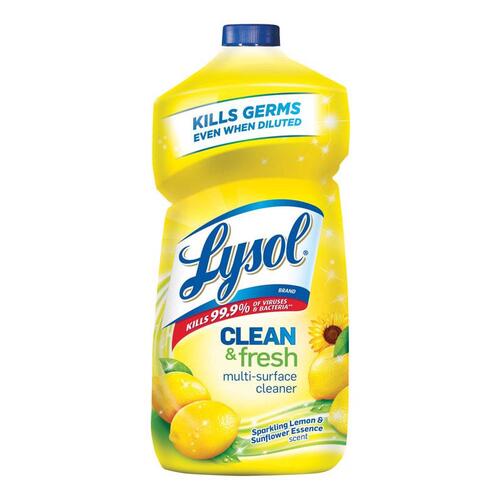 LYSOL 1920078626 All-Purpose Cleaner, 40 oz Bottle, Liquid, Fresh Lemon, Clear