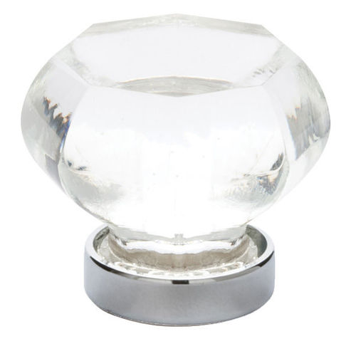 Old Town Clear 1-1/4" Cabinet Knob Bright Chrome Finish