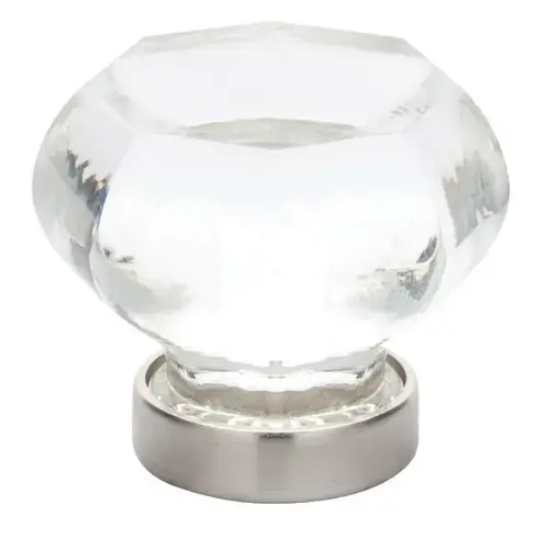 Old Town Clear 1-1/4" Cabinet Knob Satin Nickel Finish