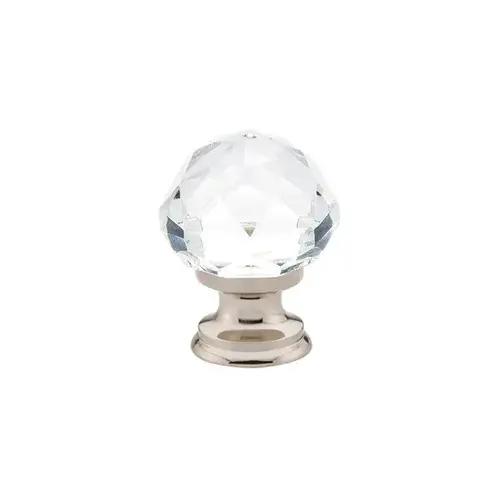 Diamond 1" Cabinet Knob Bright Nickel Finish