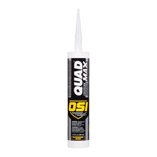 Sealant Quad Max White Elastomeric Polymers Door, Siding and Window 9.5 oz White - pack of 12