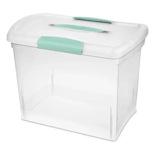 ShowOffs Storage Box, Clear, 15-1/4 in L, 9-3/4 in W, 11-1/2 in H - pack of 6